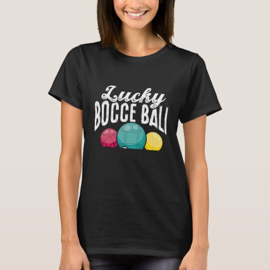 T-shirt Backprint Lucky Bocce Ball (Devant)