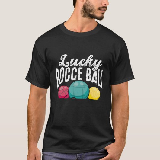 T-shirt Backprint Lucky Bocce Ball (Devant)