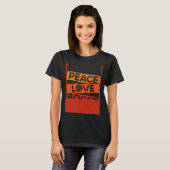 T-shirt Backprint Peace Love Bocce Bocce Ball (Devant entier)