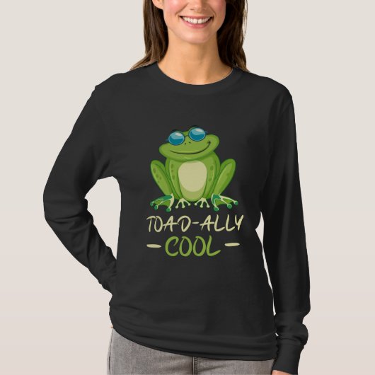 T-shirt Backprint Toad ally cool cool frog (Devant)