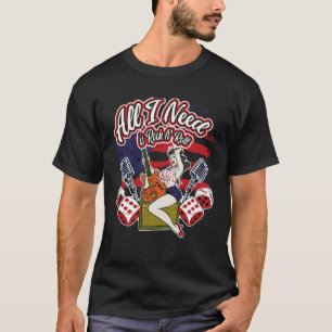 T-shirt Backprint Tout ce dont j'ai besoin est Rock N´Roll