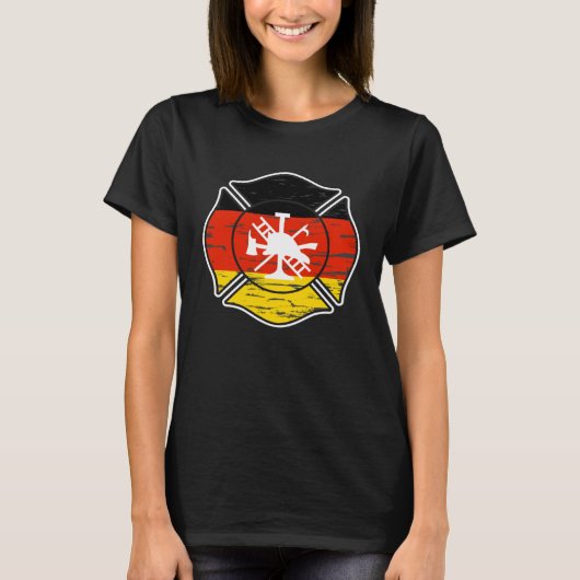T-shirt Backprint Voluntary Fire Brigade Germany (Devant)