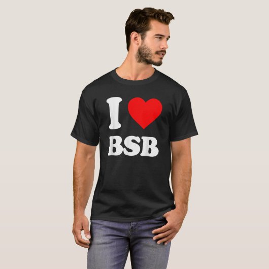 T-shirt Backstreet Boys I Heart BSB (Devant entier)
