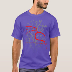 T-shirt Backtrack Kali Linu design avec Dragon et Rouge