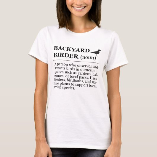 T-shirt Backyard Birder Definition - Garden Birdwatching (Devant)