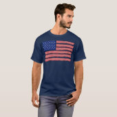 T-shirt bacon américain patriotique bacon américain (Devant entier)