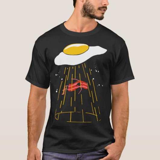 T-shirt Bacon and Eggs  Alien Kids Egg Crispy (Devant)