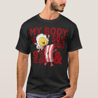 T-shirt Bacon And Eggs Breakfast Fastfood Food Lover vinta