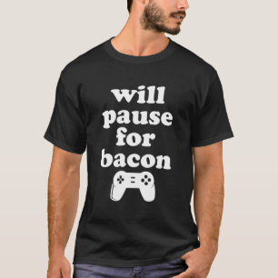 T-shirt Bacon Drôle Et Jeux Vidéo