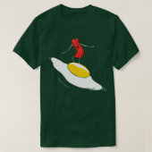 T-shirt Bacon Eggs Funny Surfing Egg Crispy Breakfast (Design devant)