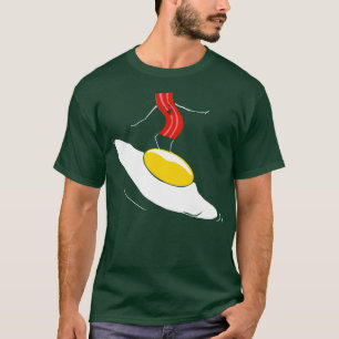 T-shirt Bacon Eggs Funny Surfing Egg Crispy Breakfast