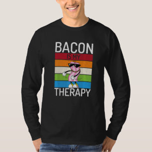 T-shirt Bacon est ma thérapie Bacon Vintage Bacon Whispere