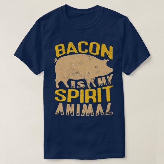 T-shirt Bacon est mon animal d'esprit pour une ferme Farme (Design devant)