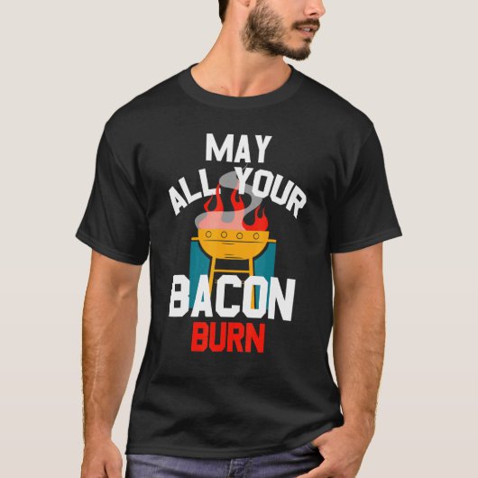 T-shirt Bacon Grill Burning (Devant)