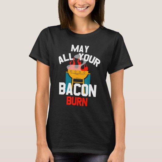 T-shirt Bacon Grill Burning (Devant)