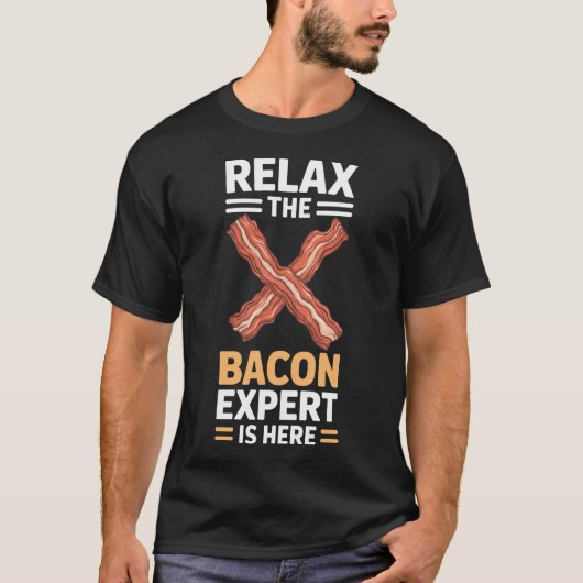 T-shirt Bacon l'expert du bacon (Devant)