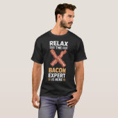 T-shirt Bacon l'expert du bacon (Devant entier)
