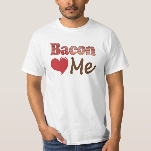 T-shirt Bacon m'aime (Devant)