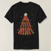 T-shirt Bacon Noël Arbre mignon Lumières Noël Bacon P (Design devant)