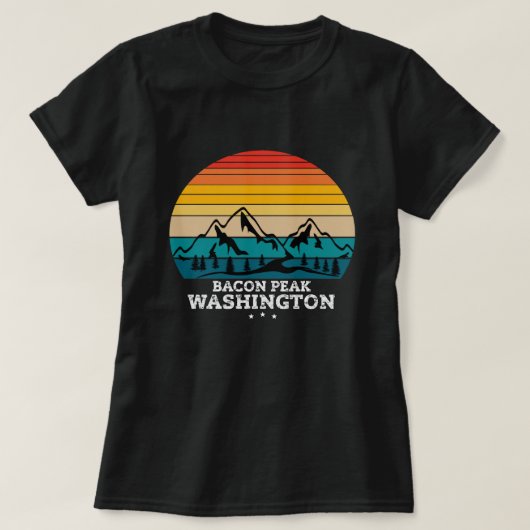 T-SHIRT BACON PEAK WASHINGTON (Design devant)