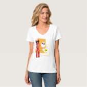 T-shirt Bacon rétro et oeufs (Devant entier)