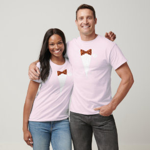T-shirt Bacon Tuxedo Bow Cravate T Chemise