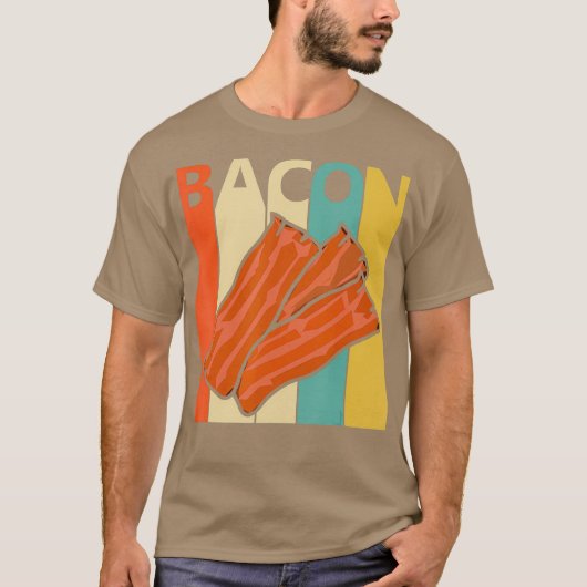 T-shirt Bacon vintage (Devant)