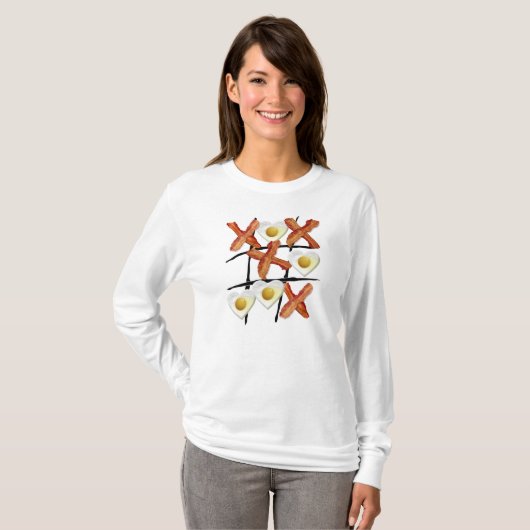 T-shirt Bacon X O X LOVE tic tac orteil (Devant entier)