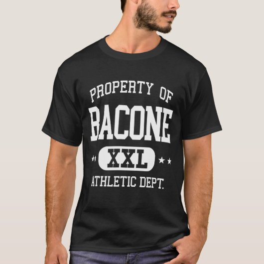 T-shirt Bacone Retro Athletic Propriété Dept (Devant)