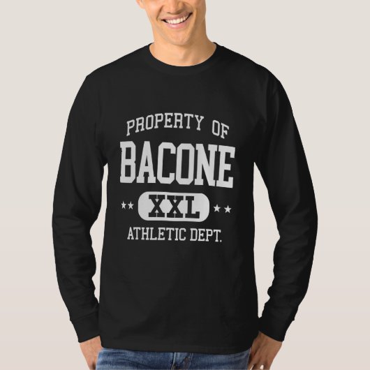 T-shirt Bacone Retro Athletic Propriété Dept (Devant)