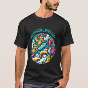 T-shirt Bactérie de chat drôle Meowcrobiologie Microbiolog