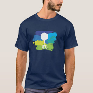 T-shirt bactériophage de logo (multicolore ;