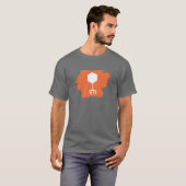 T-shirt bactériophage de logo (orange) (Devant entier)