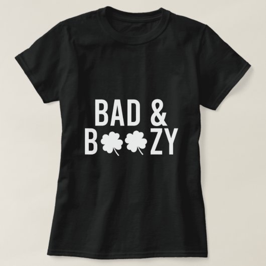 T-shirt Bad and Boozy Irish St Patrick Day Boire amusant (Design devant)