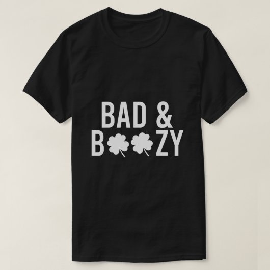 T-shirt Bad and Boozy Irish St Patrick Day Boire amusant (Design devant)