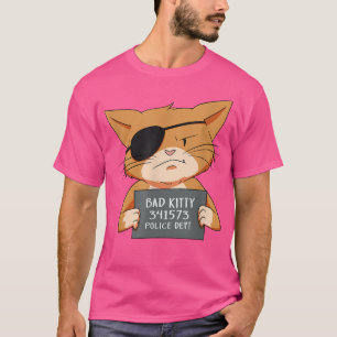 T-shirt Bad Cat Gangster Mugshot Kitty Pour Les Amateurs D