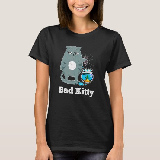 T-shirt Bad Cats Cat Mom Dad Inappropriate Cat (Devant)