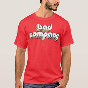 T-shirt Bad Company Retro Rainbow Typographie style défraî
