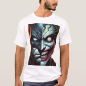 T-shirt Bad Joke Split Face Duality Art (Devant)