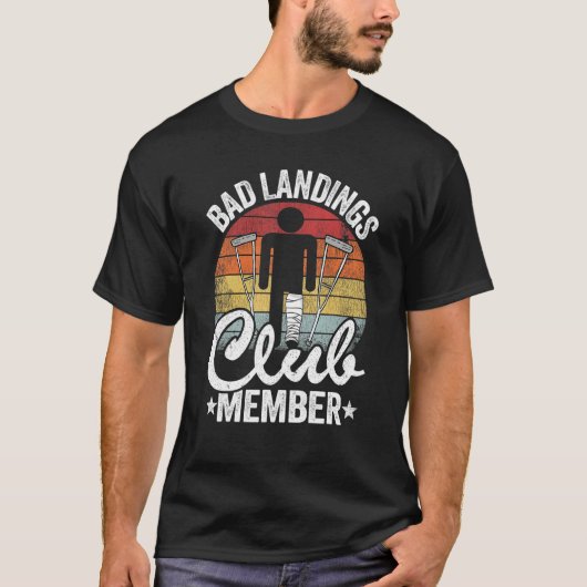 T-shirt Bad Landings Club Membre Obtenir Bons Blessures Br (Devant)