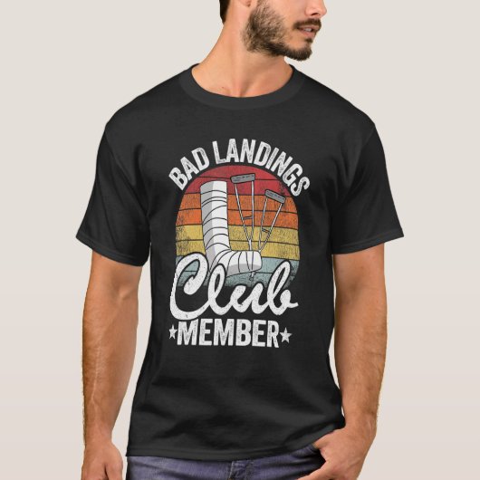 T-shirt Bad Landings Club Membre Obtenir Bons Blessures Br (Devant)