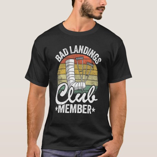 T-shirt Bad Landings Club Membre Obtenir Bons Blessures Br (Devant)