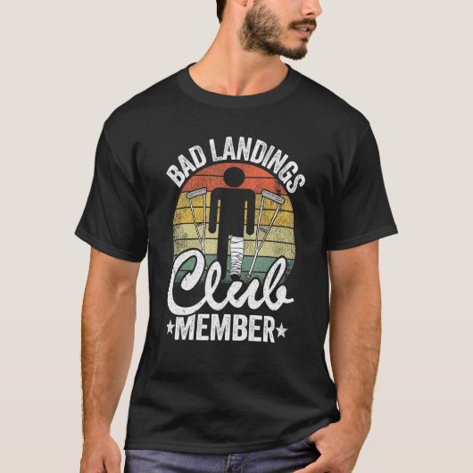 T-shirt Bad Landings Club Membre Obtenir Bons Blessures Br (Devant)