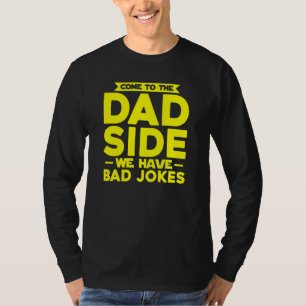 T-shirt Bad Papa Fête des pères de plaisanteries latérales