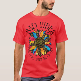 T-shirt Bad Vibes Don't Go With My Outfit Retro Leopard Su