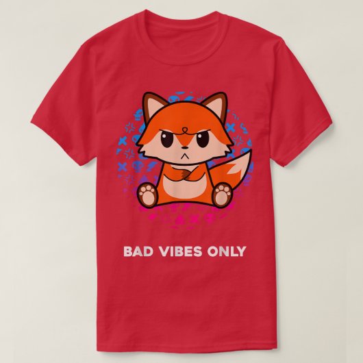 T-shirt Bad Vibes Seulement Grumpy Semblant Nerd Gothique (Design devant)