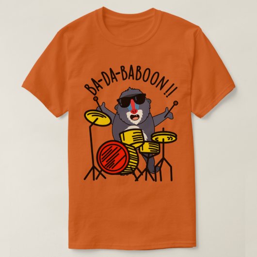 T-shirt Badababoon Funny Monkey Baboon Pun (Design devant)