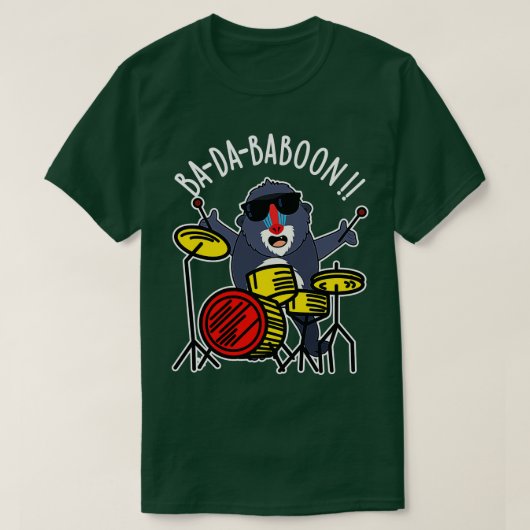 T-shirt Badababoon Funny Monkey Baboon Pun 1 (Design devant)