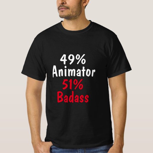 T-shirt Badass animateur (Devant)