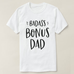 T-shirt Badass Bonus Dad Stepdad Cadeau pour Stepfather Co